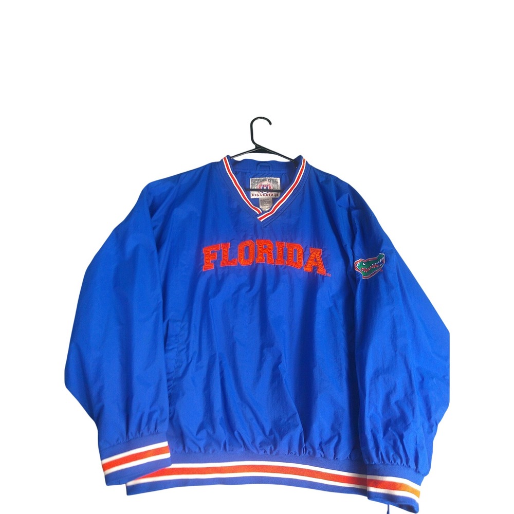 Genuine Stuff Florida Gators Windbreaker Jacket Blue Men's XL Pullover V-Neck